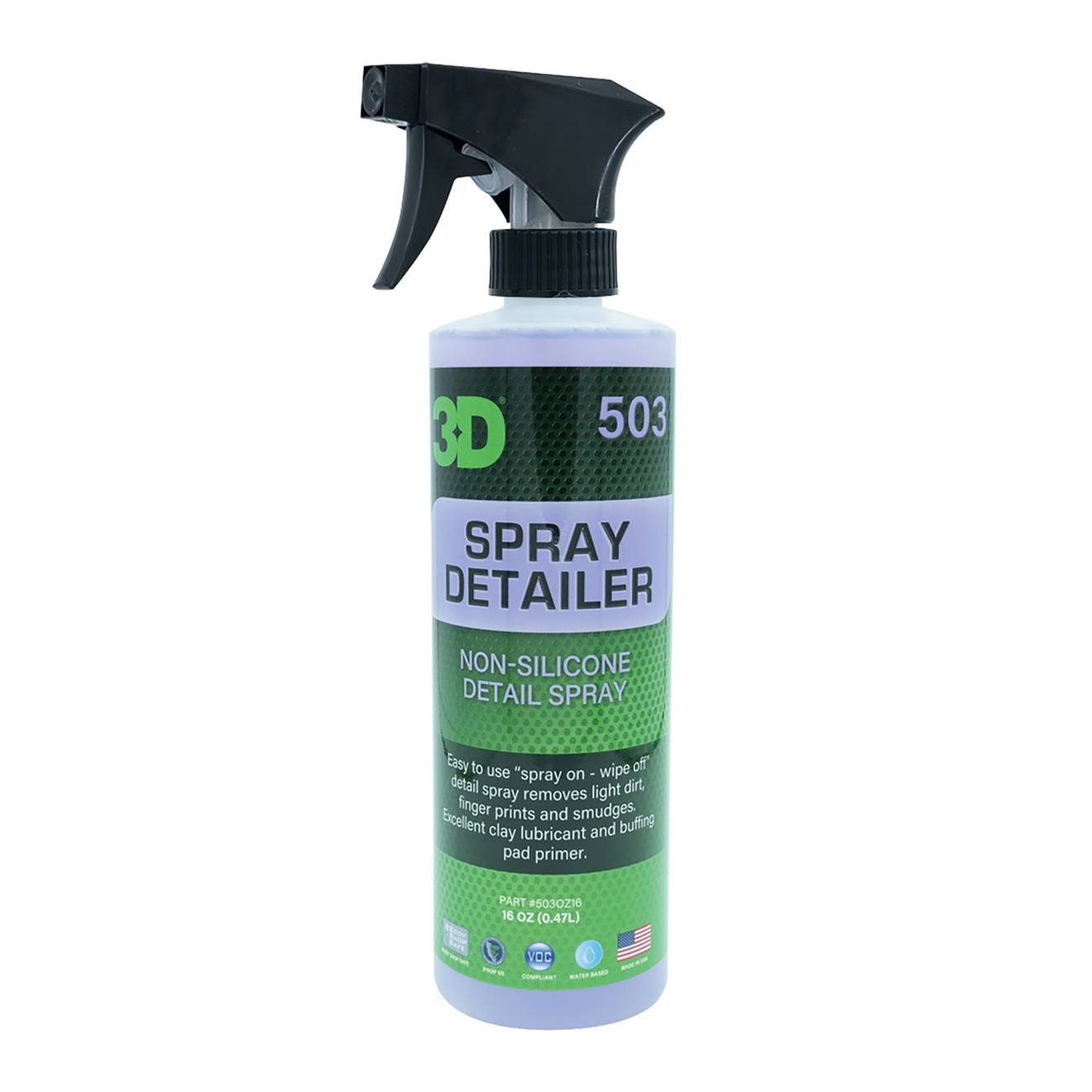 3D Spray Quick Detailer Silicone-Free Cleaner 473ml