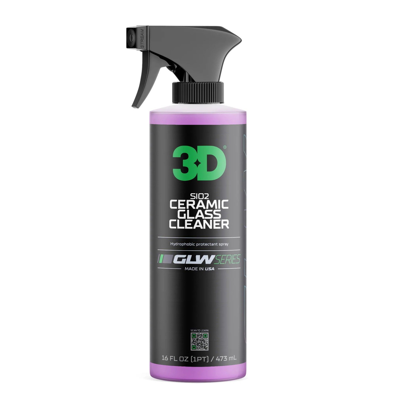 3D GLW Ceramic Glass Cleaner + Sealant SIO2 473ml