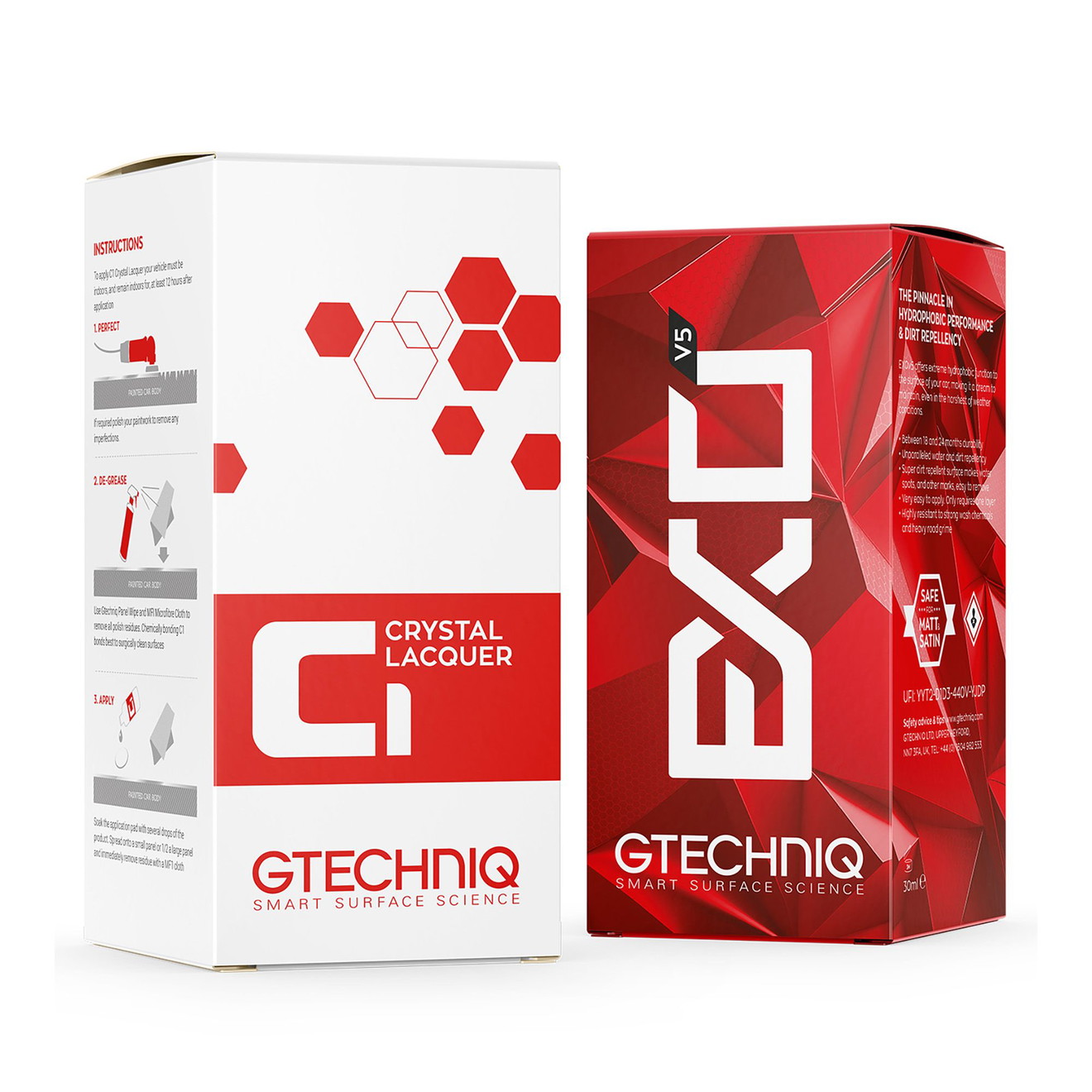 Gtechniq Keramikversiegelung Oldtimer, Mattlack Crystal Lacquer C1 + EXOv5 100ml Gtechniq Ceramic Coating dla Samochodów Zabytkowych, Matowy Lakier Crystal Lacquer C1 + EXOv5 60ml