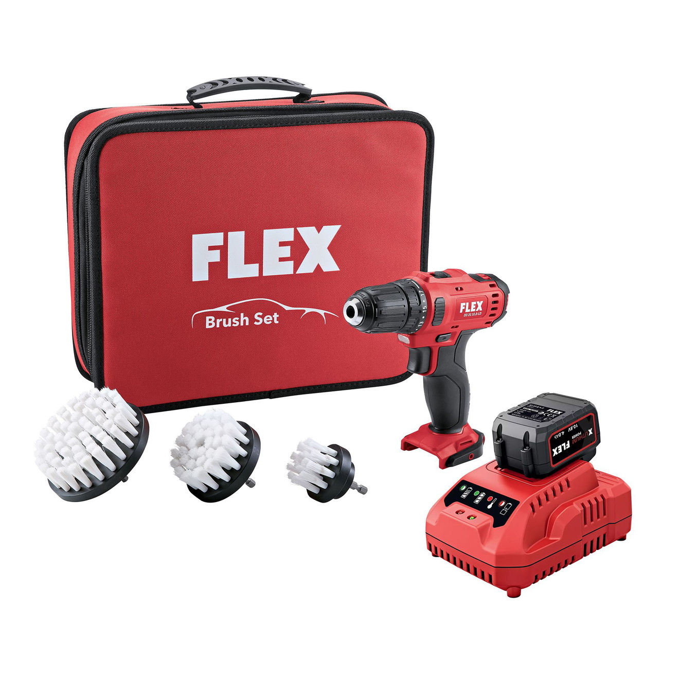 Flex Akku-Bohrschrauber DD 2G 10.8LD 2.5 Brush Set - mit Akku und Ladegerät Perceuse sans fil Flex DD 2G 10.8LD 2.5 Brush Set - avec batterie et chargeur