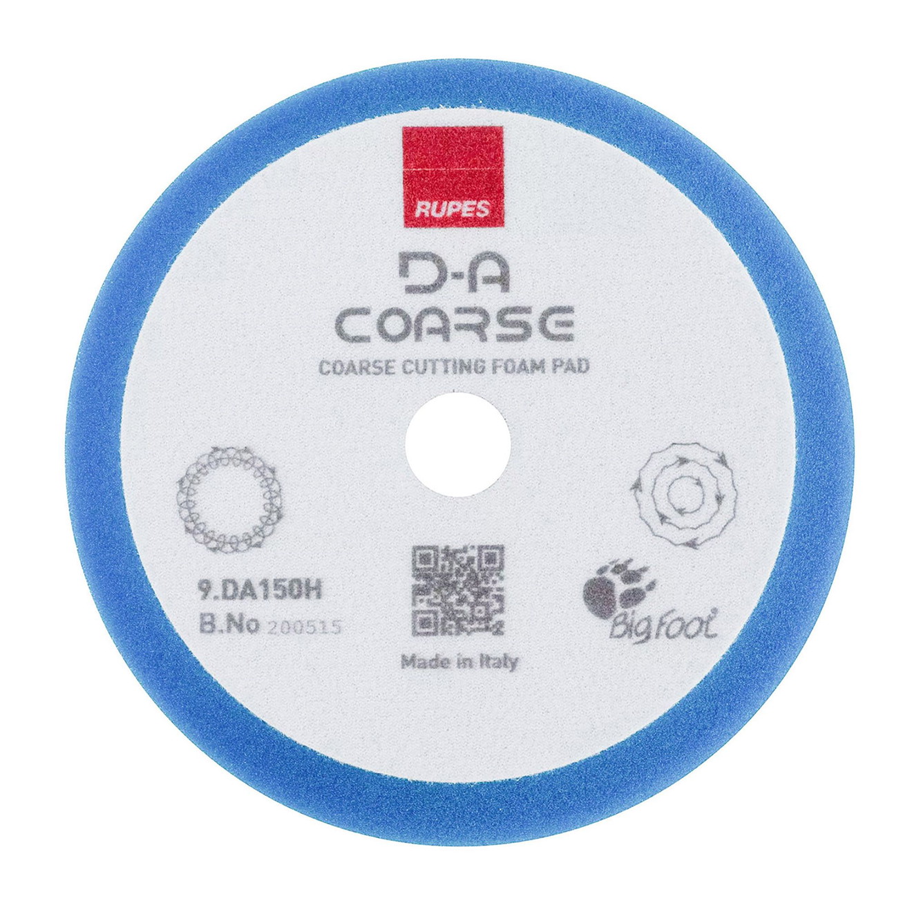Rupes Polierpad 125mm D-A Coarse hart blau Ø 130/150mm