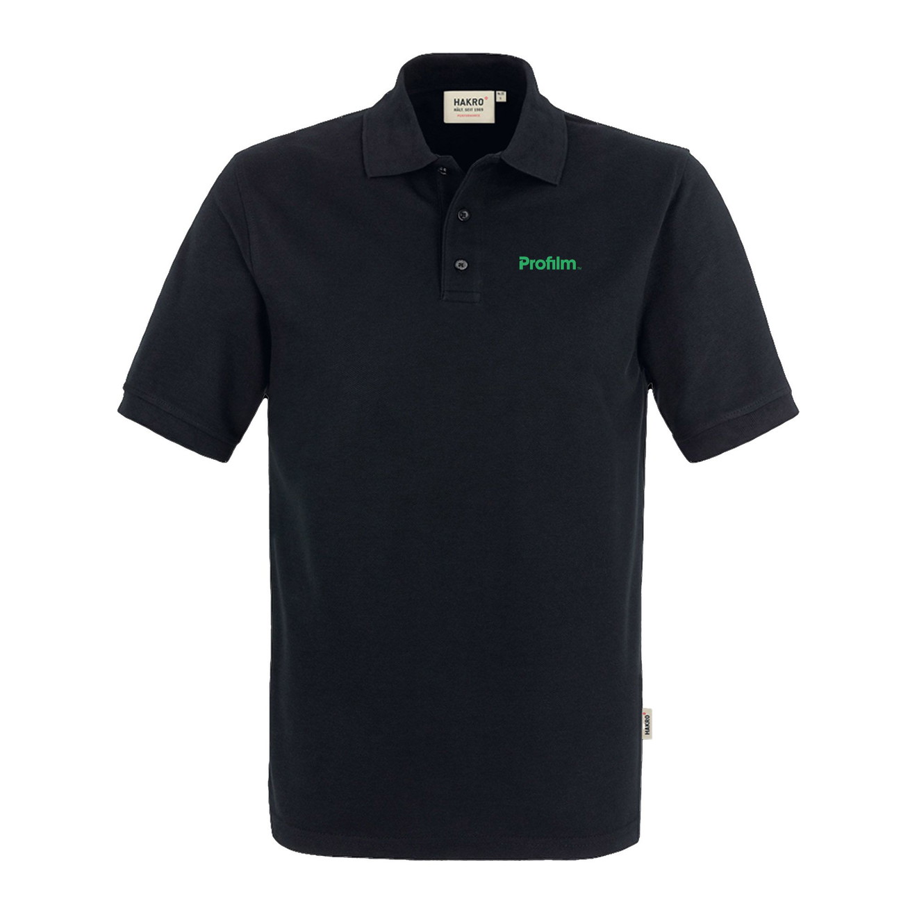 Profilm Pique Poloshirt fusselfreie Funktionstextil schwarz L Polo Shirt Pique Profilm Noir sans peluche Taille L