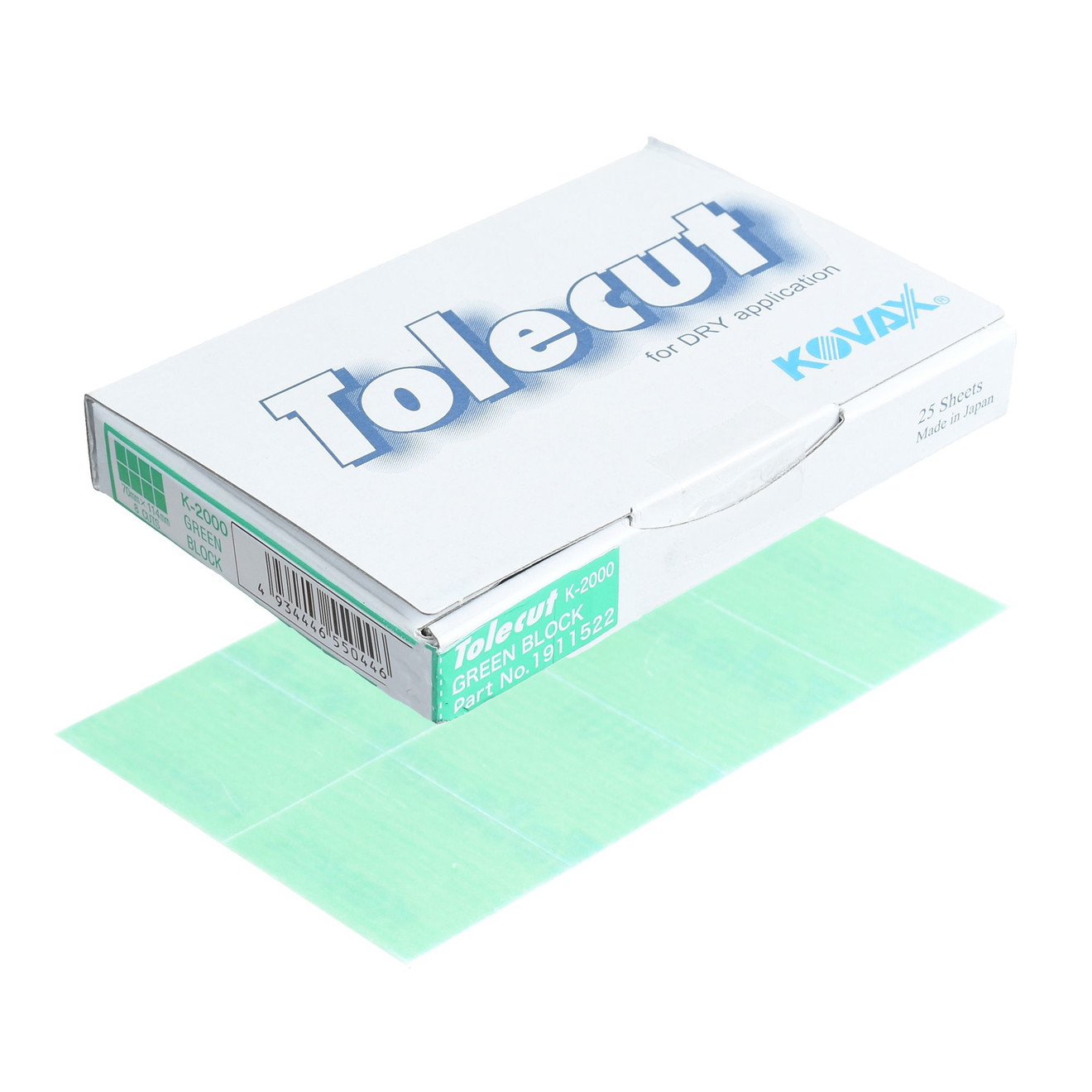 KOVAX Tolecut Schleifpapier Aufklebe-Streifen 29 x 35mm grün K2000 200 Stück KOVAX Tolecut Taśmy Szlifierskie 29 x 35mm zielony K2000 200 sztuk