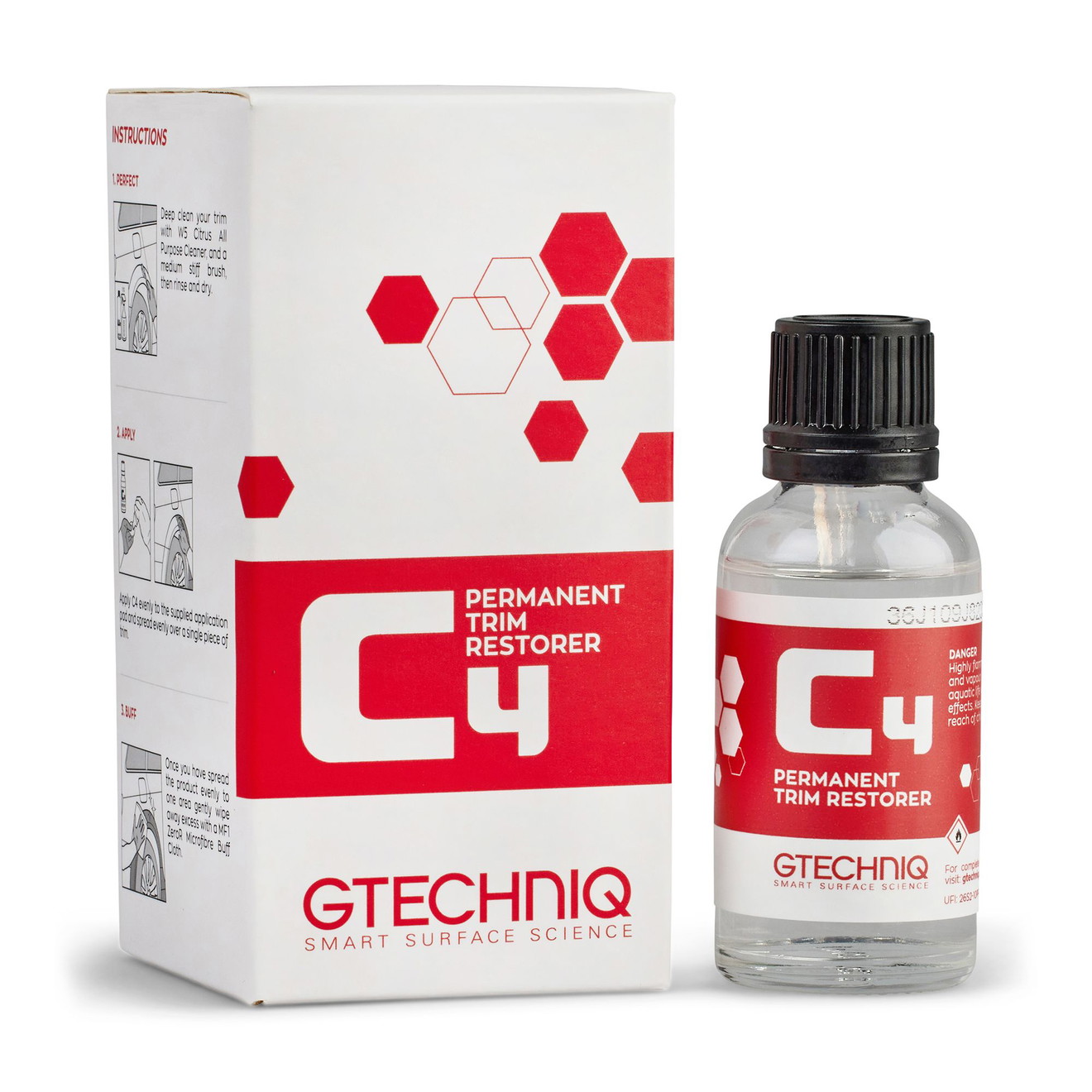 Gtechniq Permanent Trim Restorer C4 Plastic Sealant 15ml