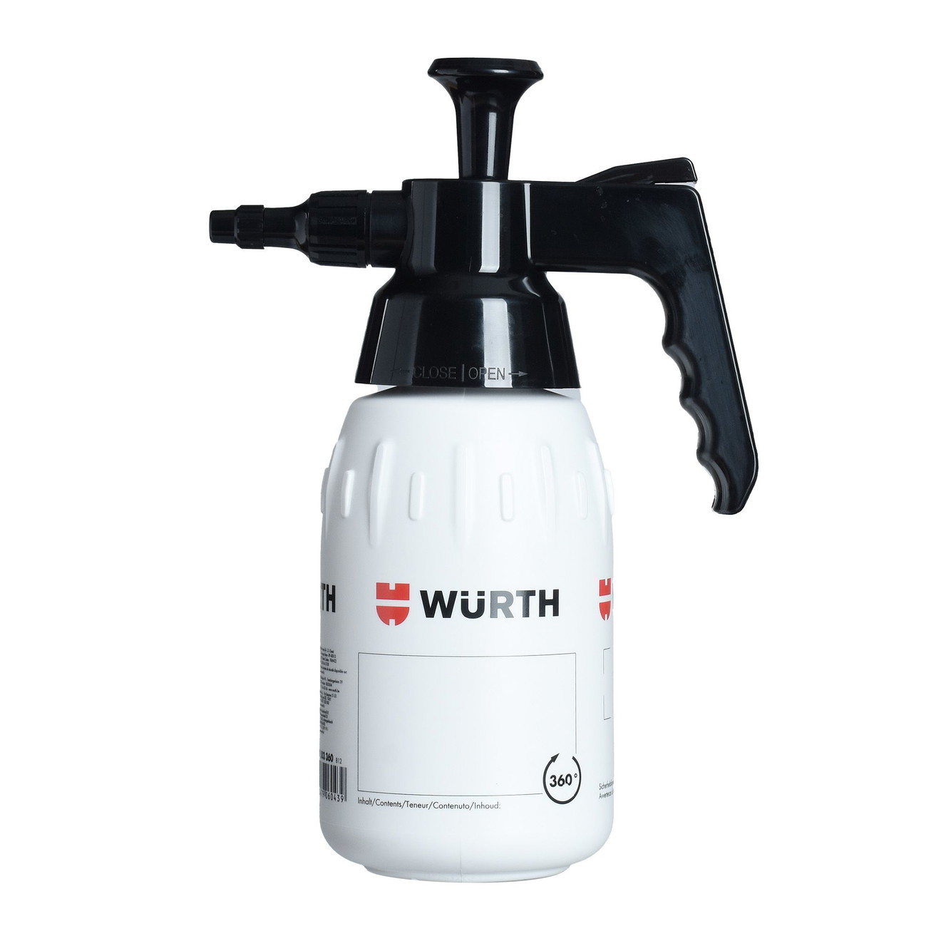 Bouteille pulvérisateur Würth 360 degrés, résistance extrême aux températures 1000ml