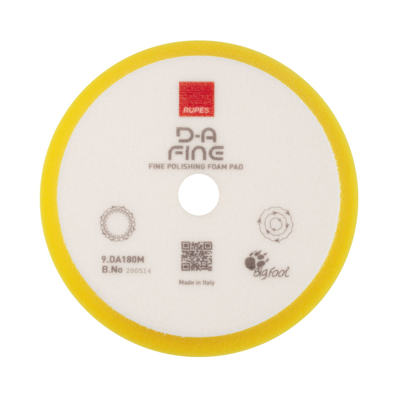 Tampon de polissage Rupes 150mm D-A Medium jaune Ø 150/180mm