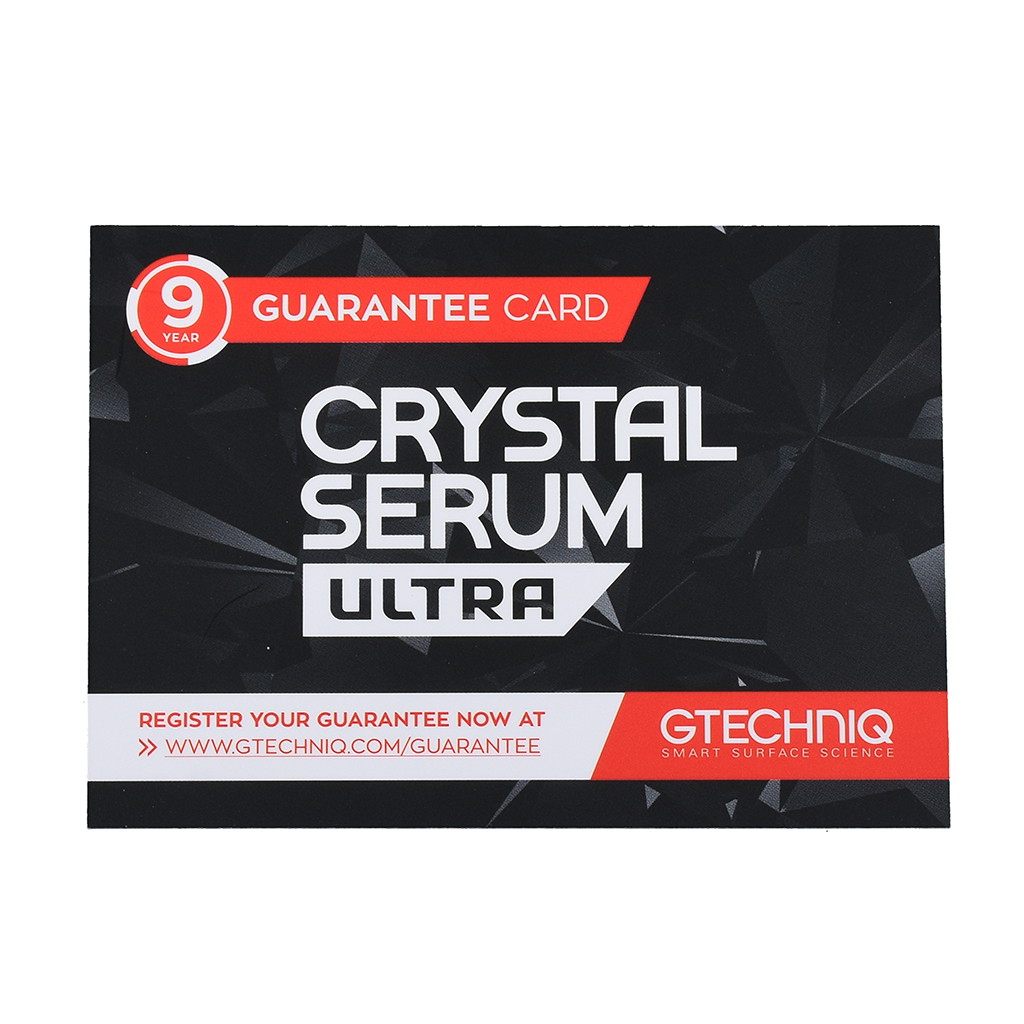Gtechniq Guarantee Garantie Registrierungskarte CSU - 1 Karte pro Flasche! Gtechniq Guarantee Registration Card CSU - 1 Card Per Bottle!