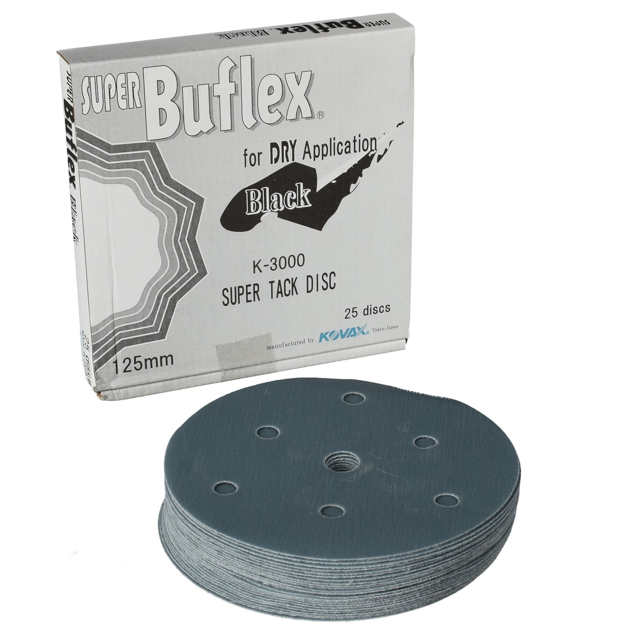 KOVAX Buflex Dry Super Tack K3000 Schleifscheibe 125mm 25er Pack KOVAX Buflex Dry K3000 125mm – innowacyjne papier ścierny 25 szt.