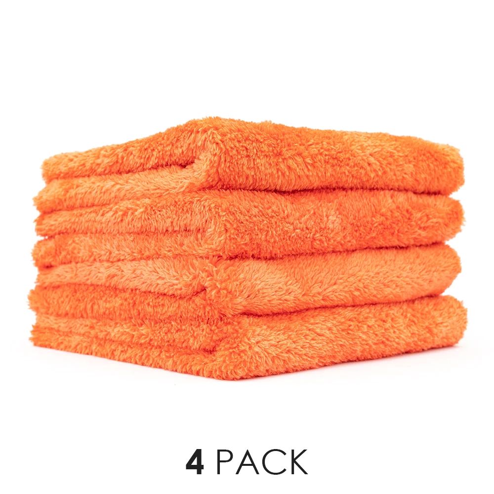 The Rag Company Eagle Edgeless 4-Piece Polishing Cloth Set 500 41x41cm Orange