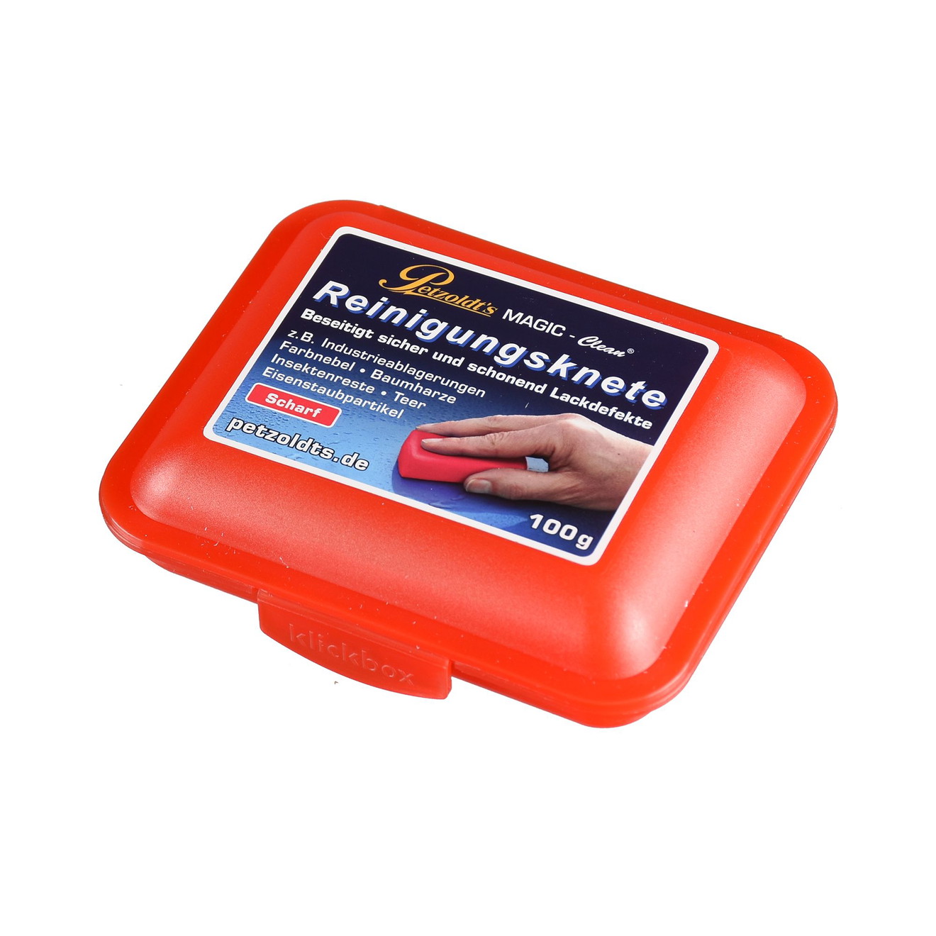 Petzoldt's MAGIC-Clean Harde Reinigingsklei Rood 100g