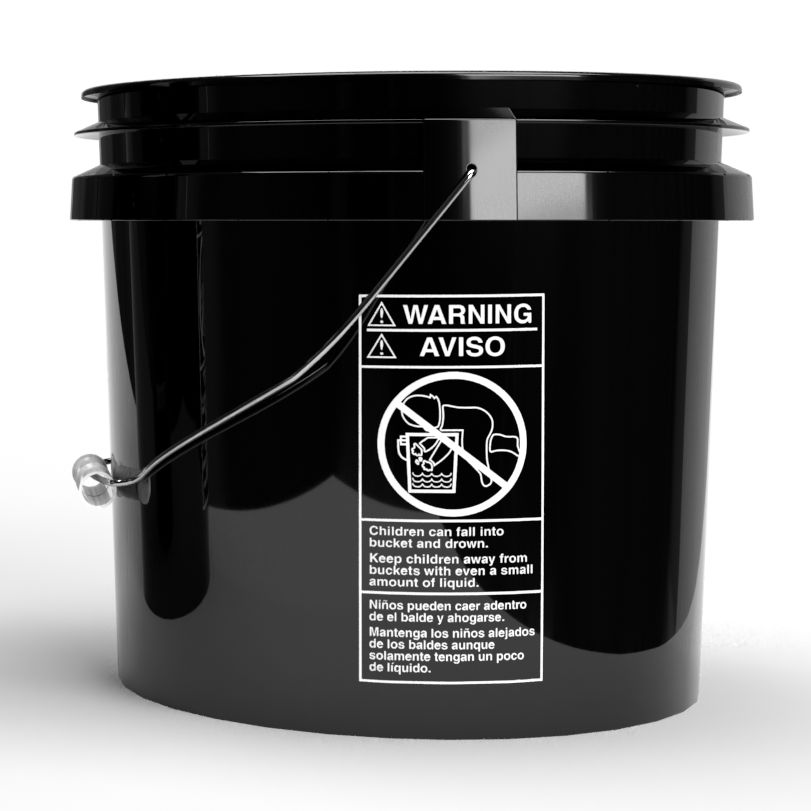 Magic Bucket Wascheimer 3,5 US Gallonen ca. 13 Liter schwarz Waschen wie 83metoo