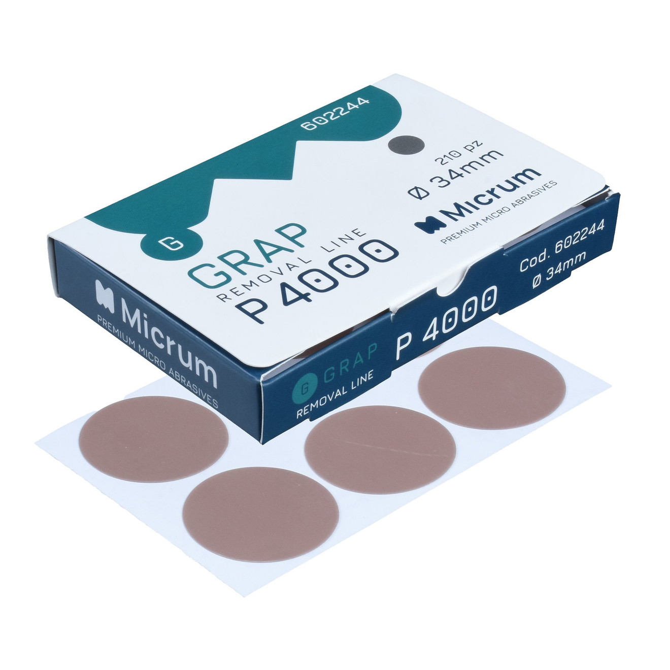 MICRUM Grap Sanding Flowers Dry Sanding P4000 Ø 34mm 210 Pieces