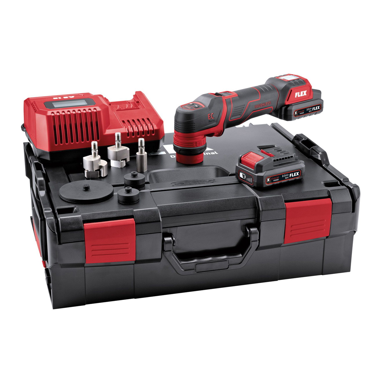 Flex Akku Polierer Minipoliermaschine PXE 80 12-EC/2.5 Set Flex Battery Polisher Mini Polisher PXE 80 12-EC/2.5 Set