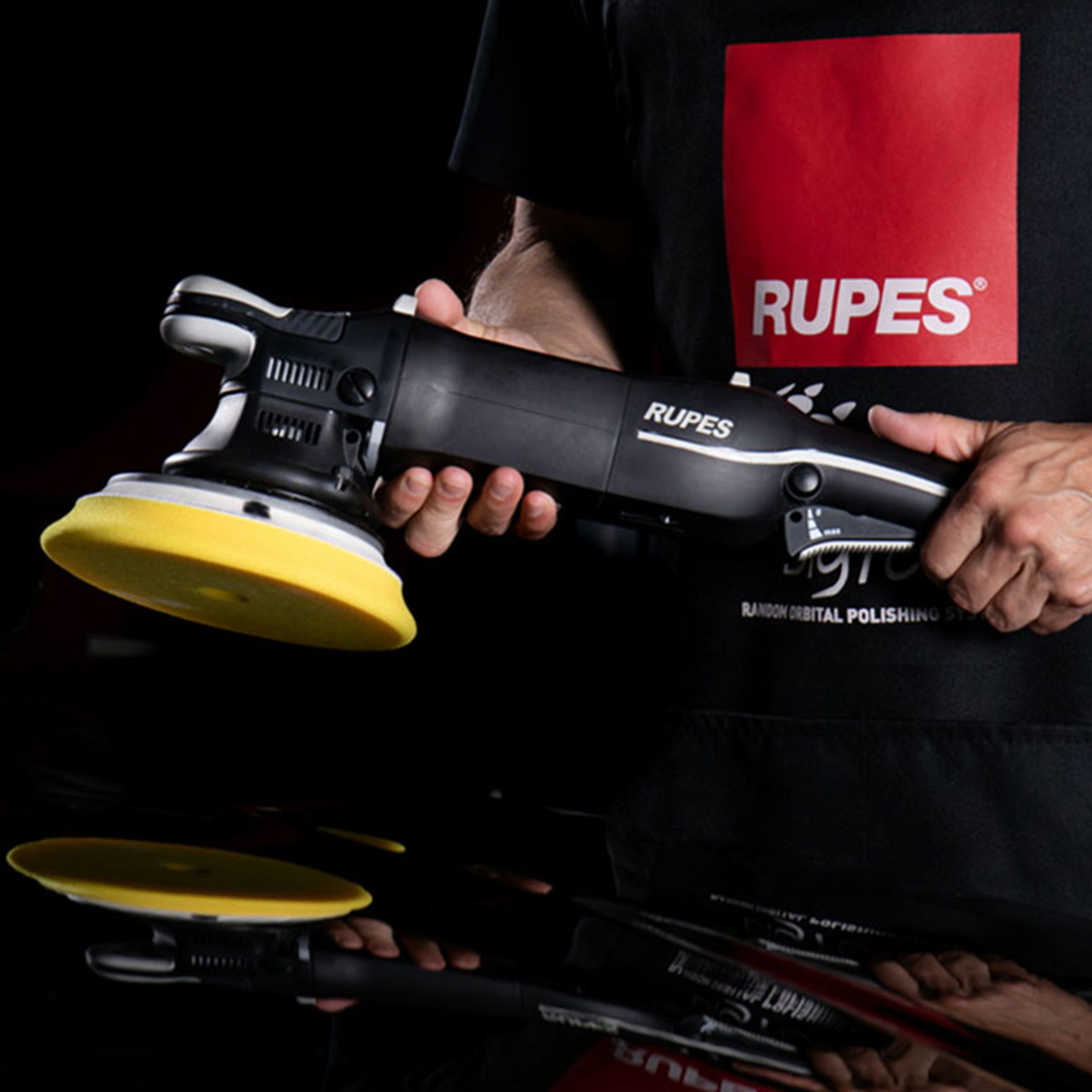 Tampon Rupes 30mm D-A Medium jaune Ø 30/45mm
