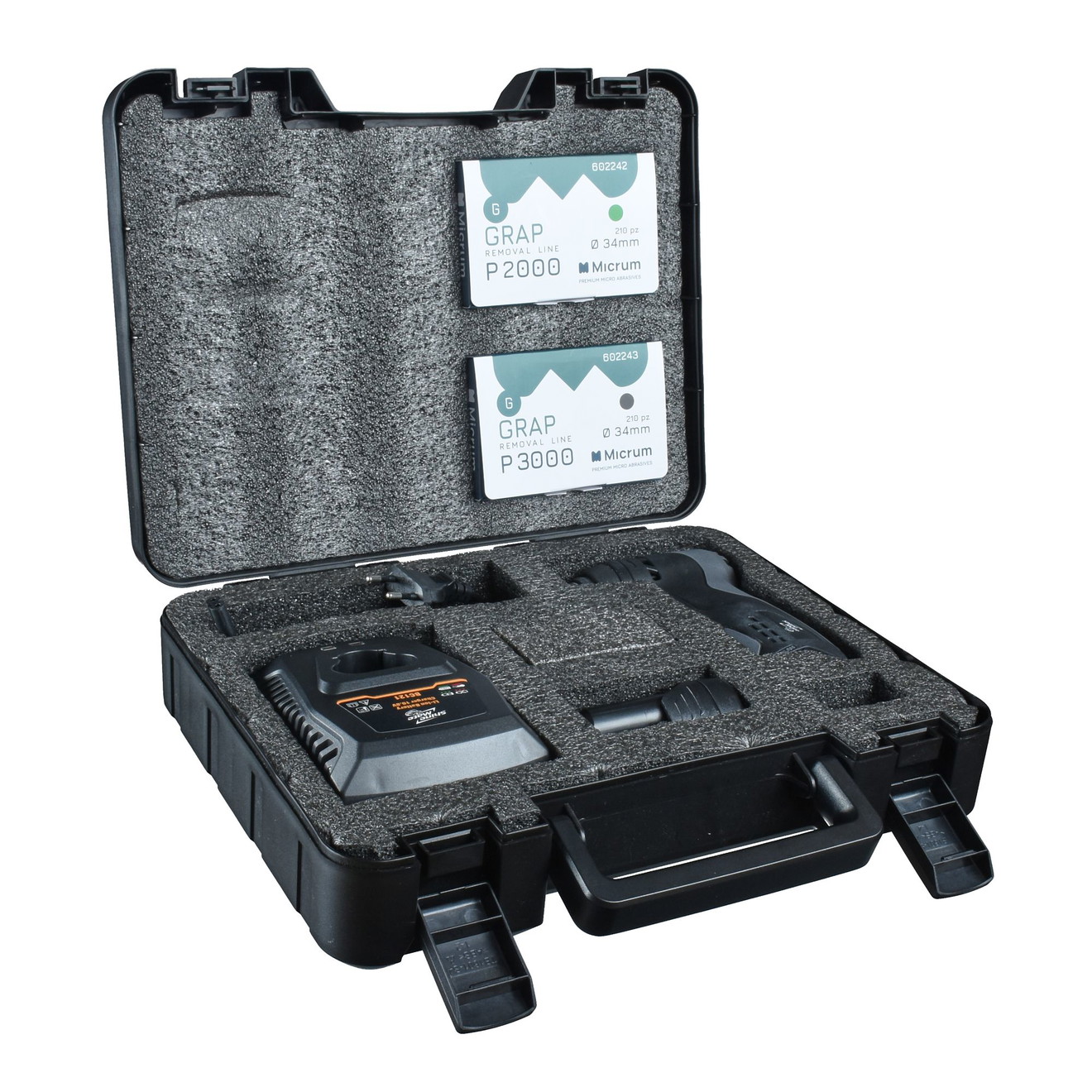 MICRUM ShineMate Akku SanderKit inkl. Schleifblüten + Schleifteller