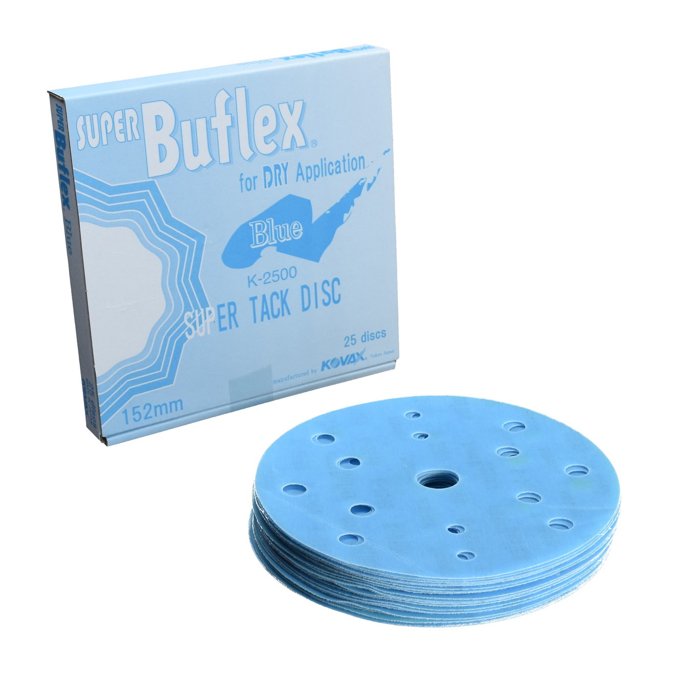 KOVAX Buflex Dry Super Tack K2500 Sanding Disc 150mm 25-Pack