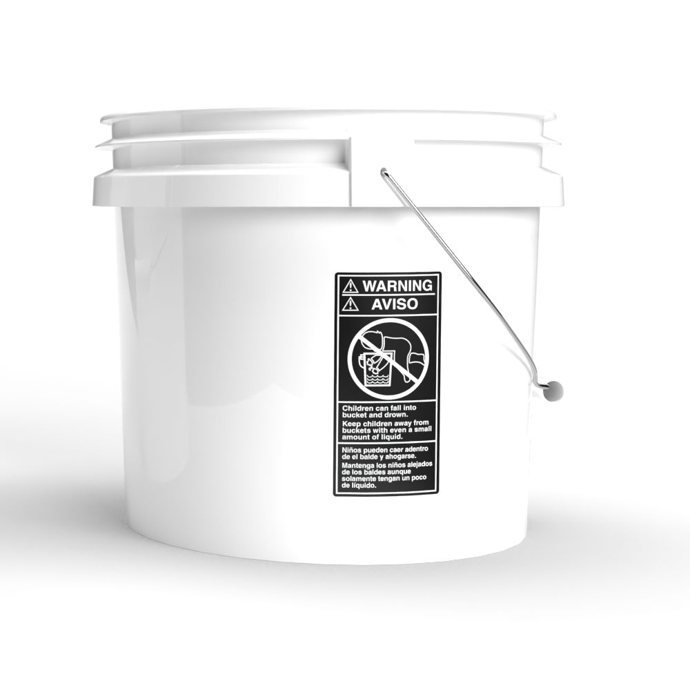 Magic Bucket Wascheimer 3,5 US Gallonen ca. 13 Liter weiss Perfekt für den Buckanizer