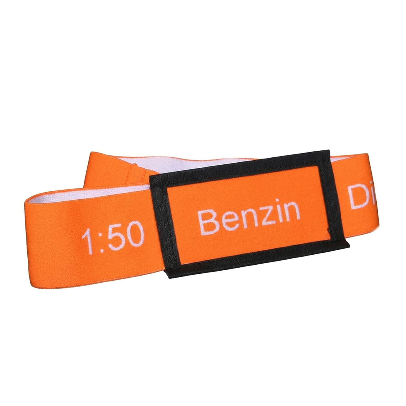 MotoLibre Kanister Beschriftungsband NieMehrFalschBetanken! orange