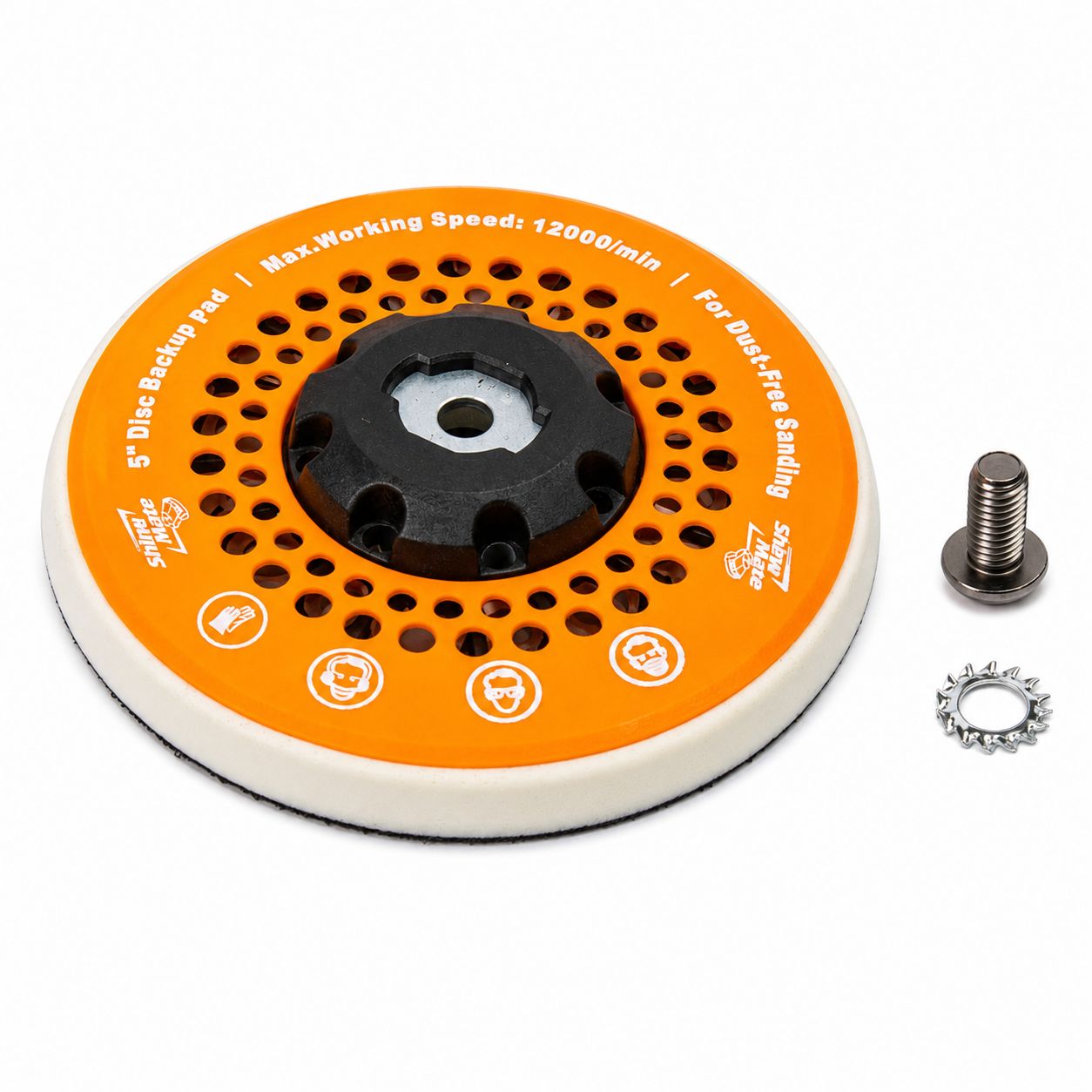 ShineMate Stützteller 125mm DustDevil Multi-Holes M8 für Exzenterpolierer