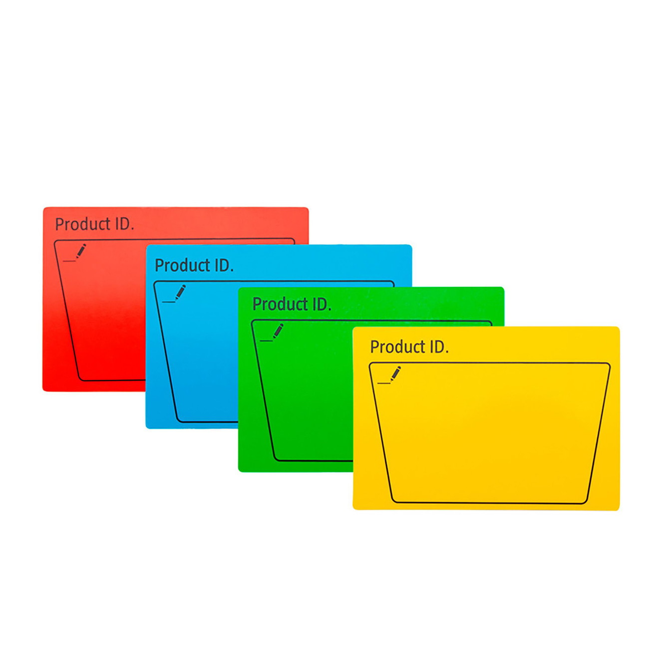 IK Farbkartenset zur Inhaltskennzeichnung rot, blau, gelb, grün Set de cartes de couleur IK pour l'étiquetage du contenu rouge, bleu, jaune, vert