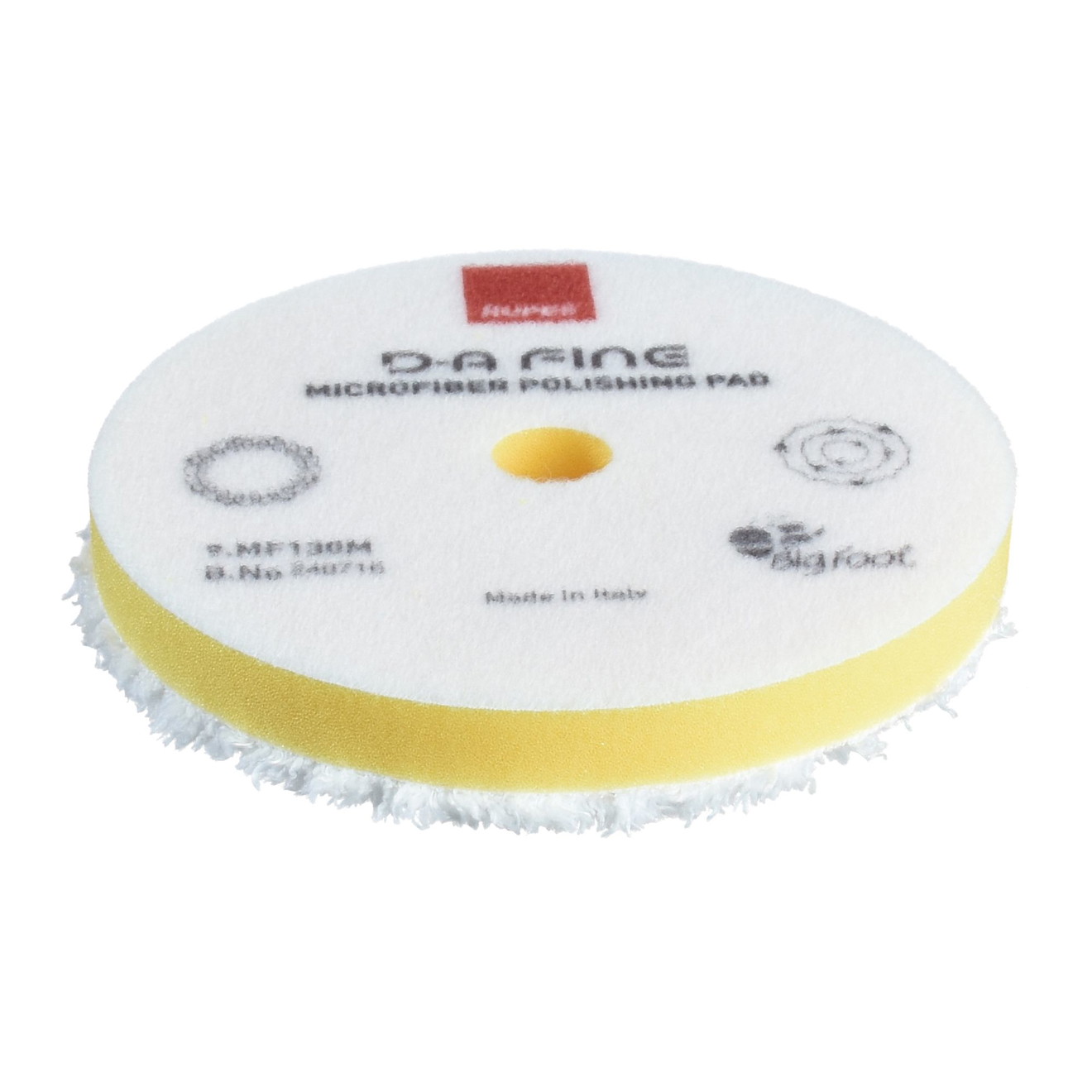 Rupes Polierpad 125mm D-A Mikrofaser FINE fein gelb Ø 130mm