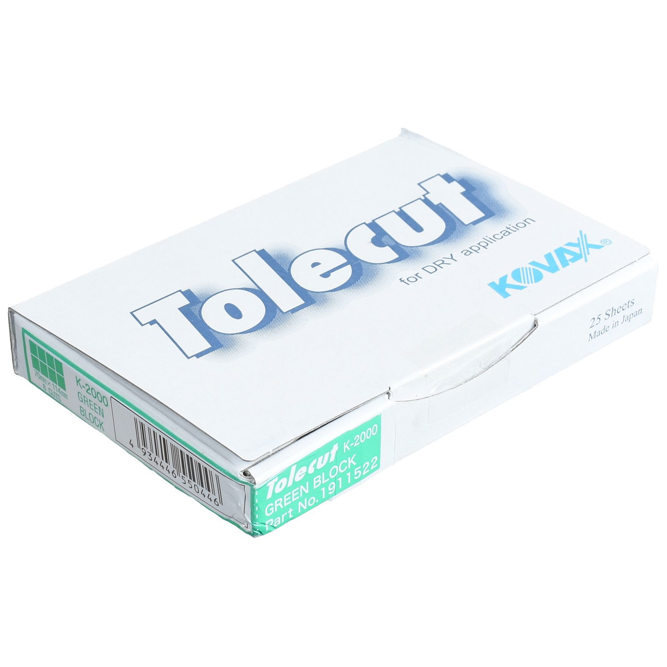 KOVAX Tolecut Schleifpapier Aufklebe-Streifen 29 x 35mm grün K2000 200 Stück