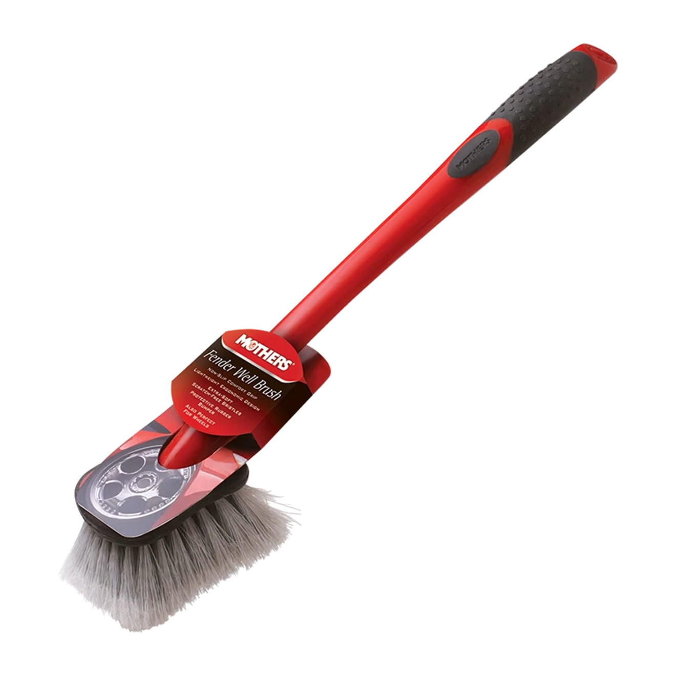 Mothers Contoured Wheel Arch Brush - Long Cleaning Brush for Wheel Wells