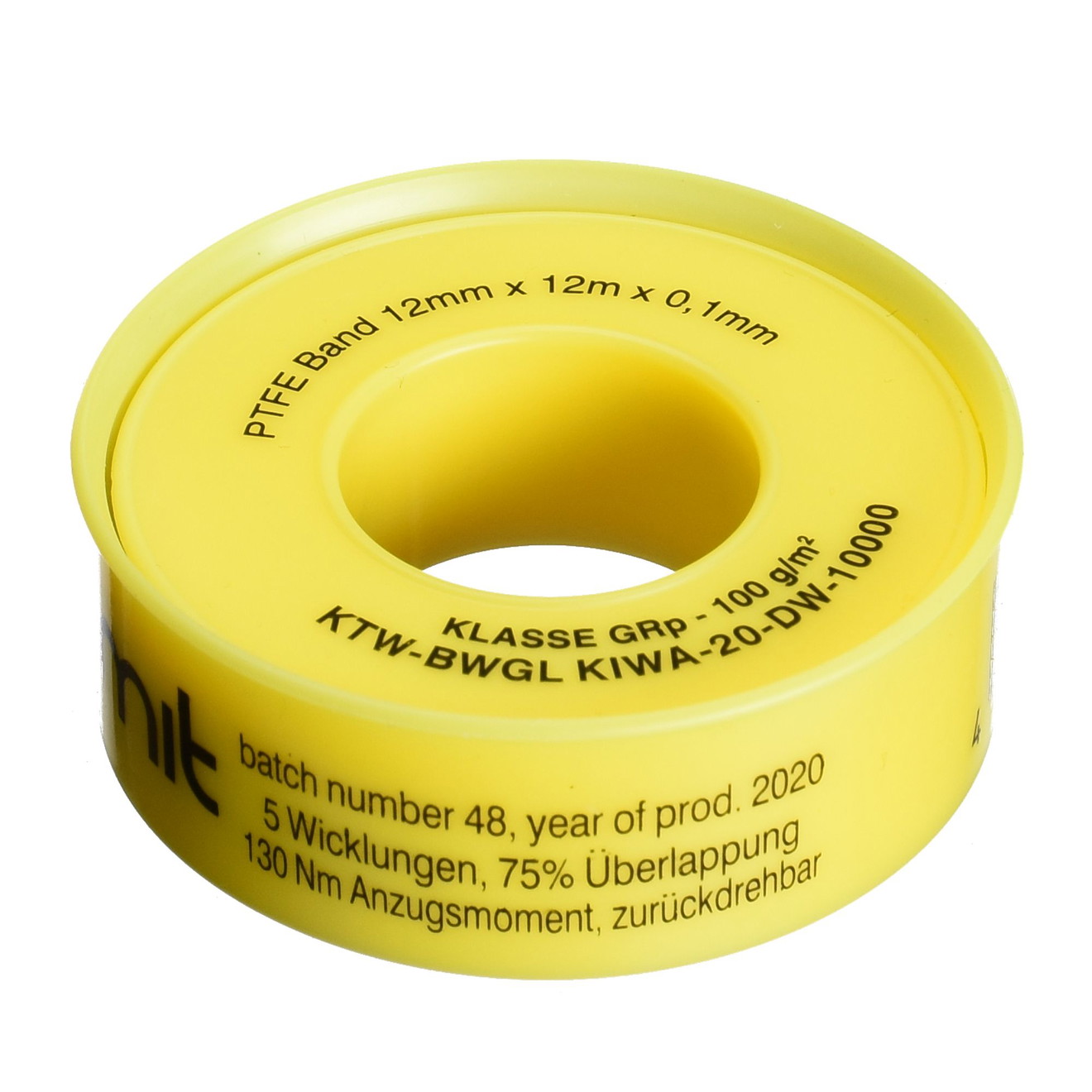 Fermit PTFE Teflonband Gewindeband Dichtband GRp 12m