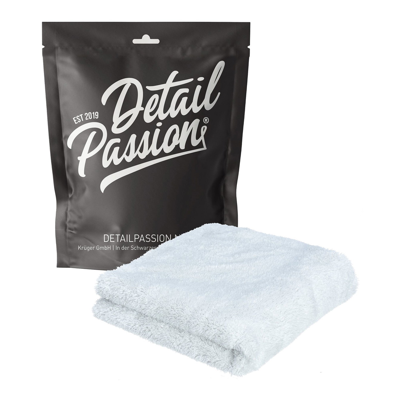 Detail Passion Poliertuch Microfiber HAWK Edgeless icegrey 500gsm Detail Passion Polski ręcznik polerski Microfiber HAWK Edgeless icegrey 500gsm