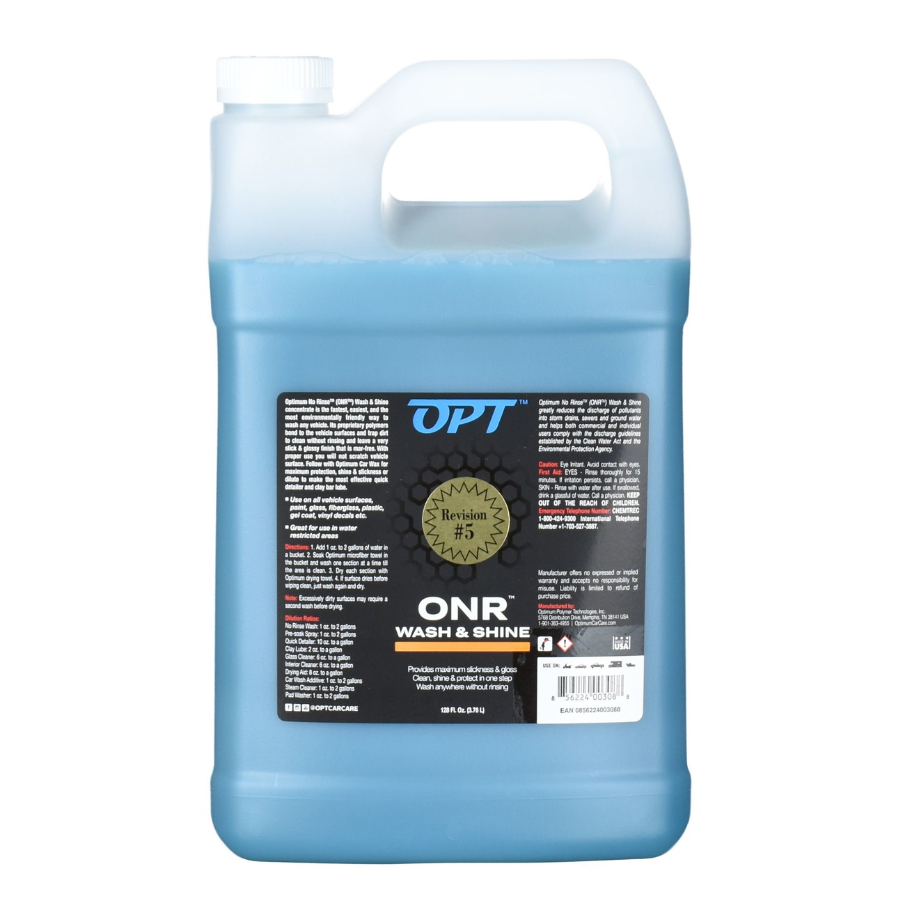 Optimum No Rinse ONR v5  - Version 5 - wash and shine 3780ml Optimum No Rinse Wash & Shine Concentrate ONR v5 3780ml