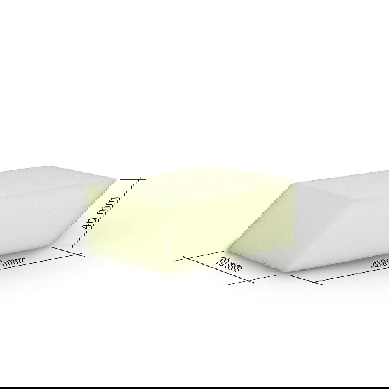 Ledermax LMX Reinigungs-Schwamm Lederpflege groß gelb 100 x 70 x 40mm