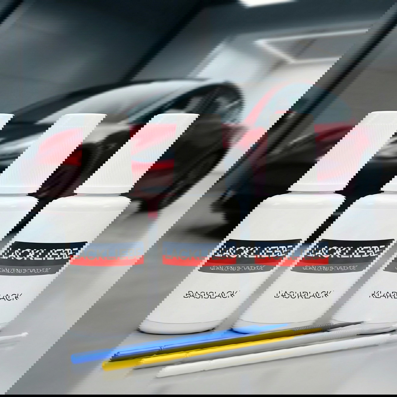 Lackstift Set für Tesla Model 3 - PPMR Red Multi-Coat - 3 Tupfflaschen
