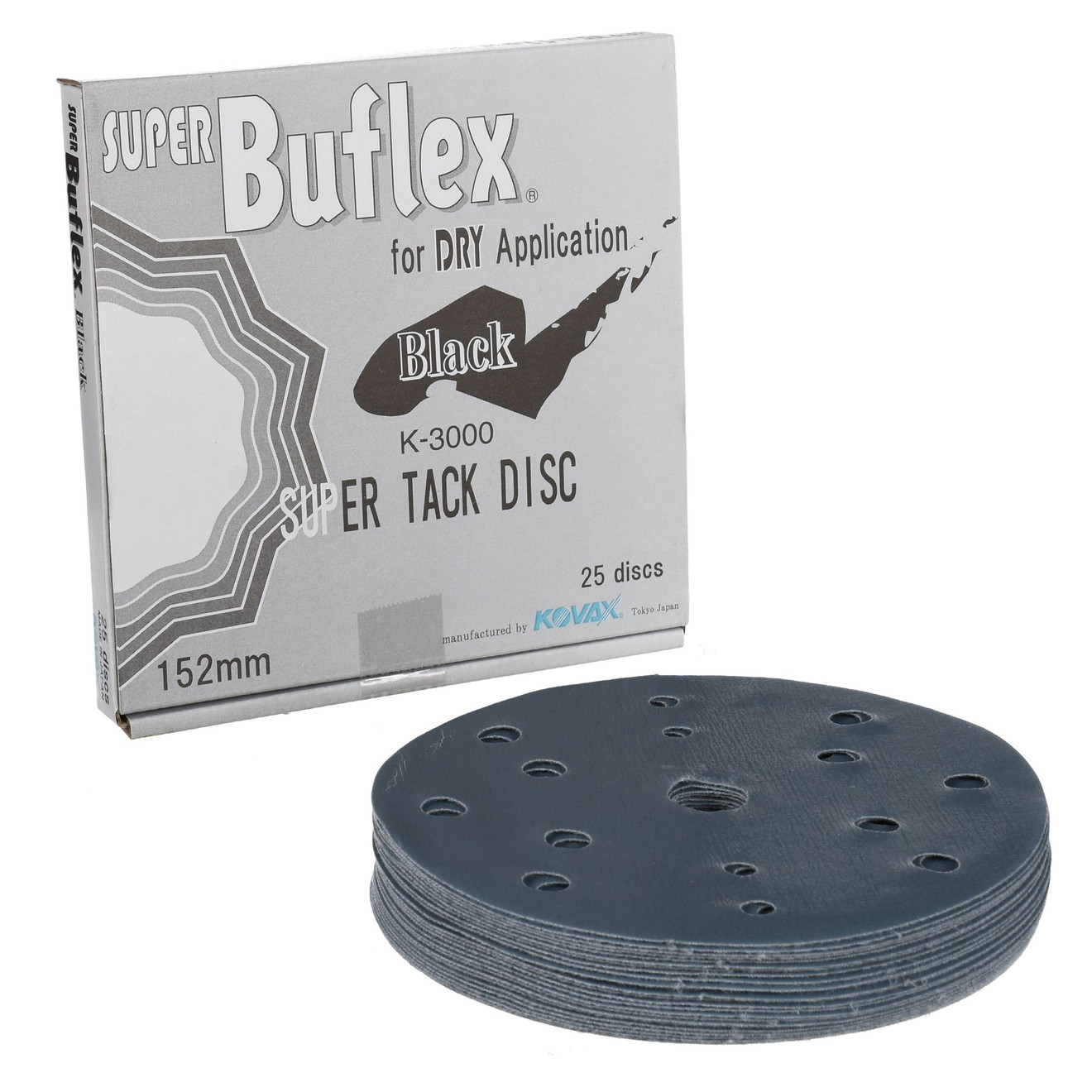 KOVAX Buflex Dry Super Tack K3000 Sanding Disc 150mm 25-Pack