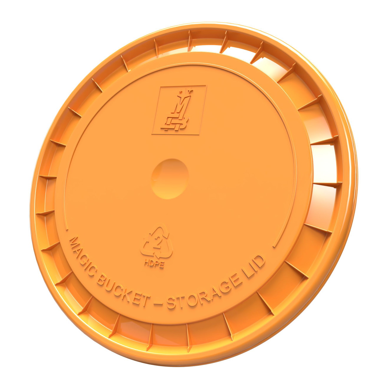 Magic Bucket Wascheimer Deckel Klickfunktion für Galloneneimer orange Magic Bucket Lid with Click Function for 3.5 and 5 Gallon Buckets