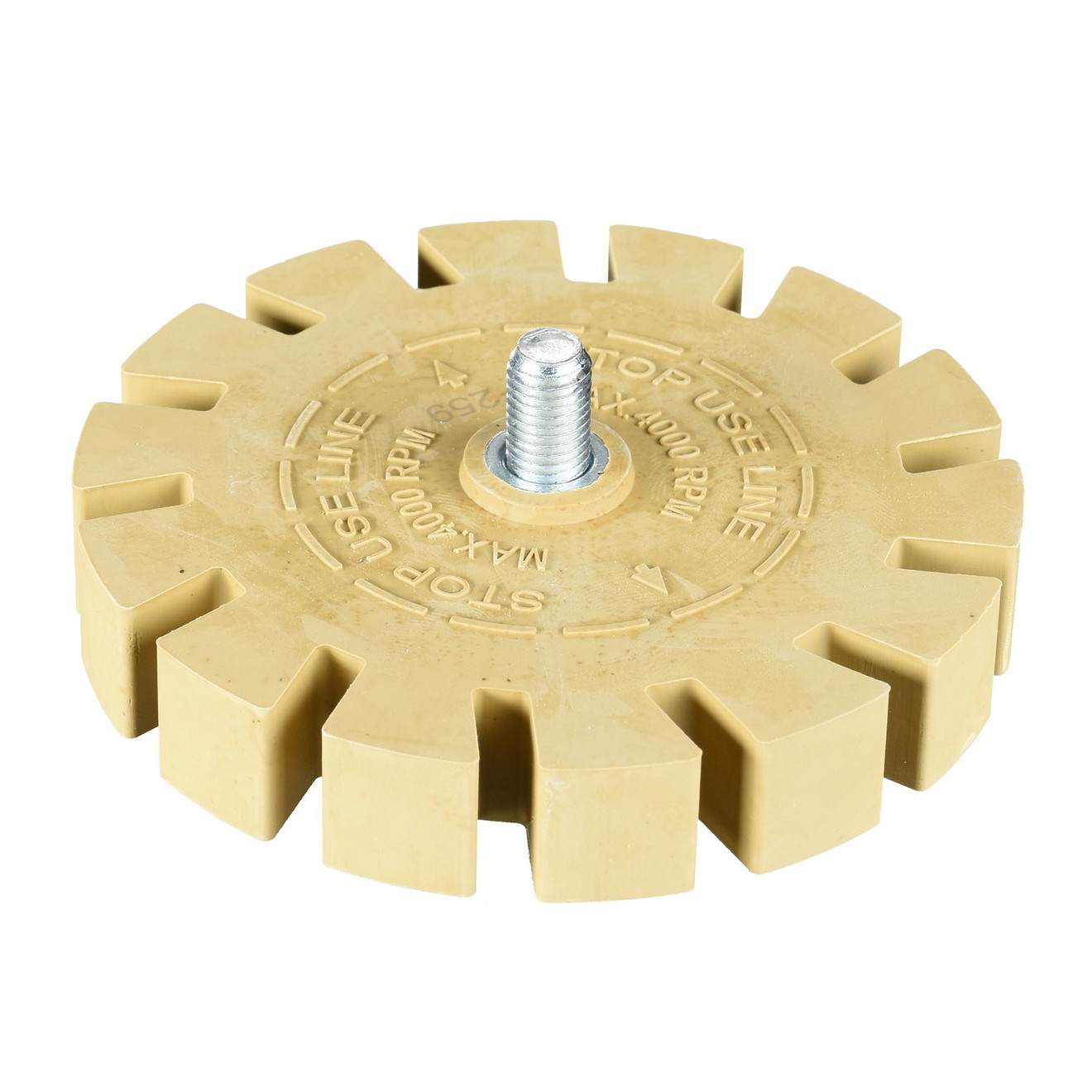 ShineMate Eraser Pad Kleber-Radierer gezahnt 75 mm – Spannfutteraufsatz