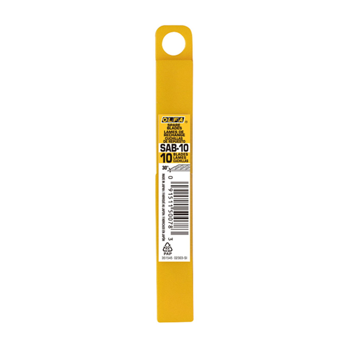 OLFA Klingen SAB-10 30-Grad Carbon für PPF- / CarWrapping 10er Set OLFA SA-10 Stainless Steel Blades 30-Degree for PPF / CarWrapping 10-Pack