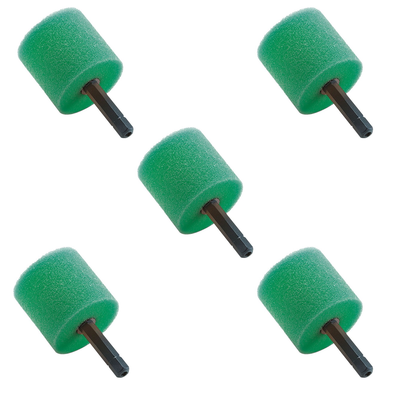 Flex Polierschwamm Polierzylinder hart 1/4 Hex Bit Aufnahme VE5