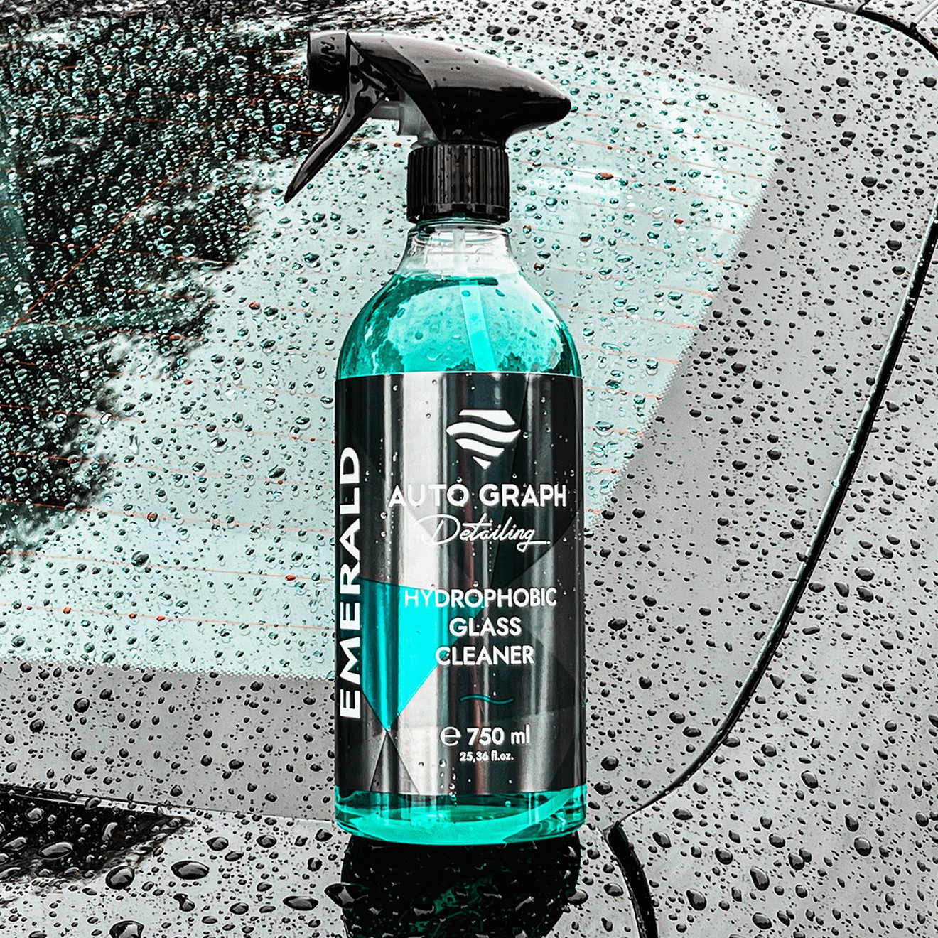 NETTOYANT DE VERRE HYDROPHOBE AUTO GRAPH EMERALD 750 ml