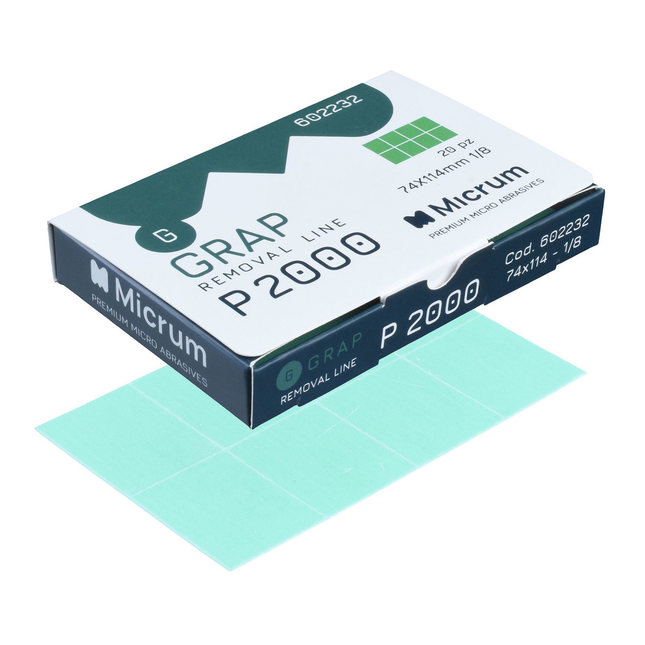 MICRUM Grap Trockenschleif Streifen 29 x 35mm P2000 160 Stück Band abrasif MICRUM Grap 29 x 35mm P2000 - 160 pièces