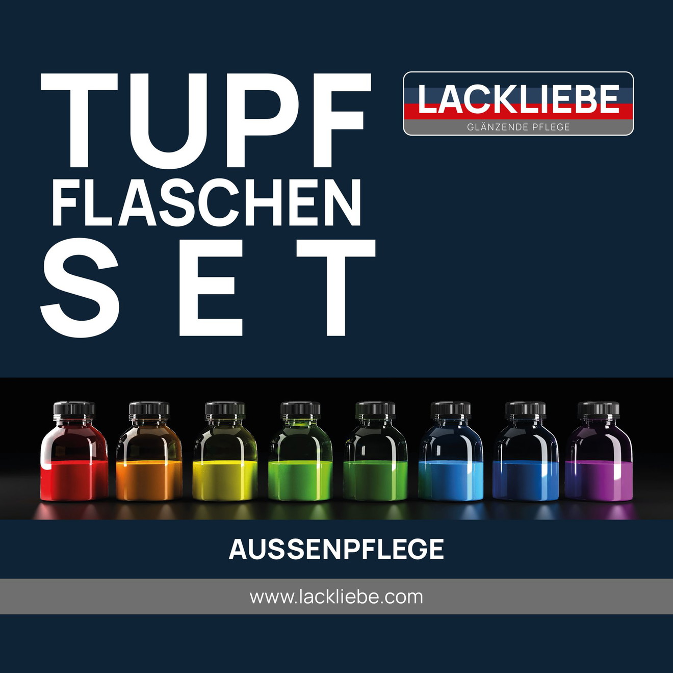 Lackstift Set für Tesla Model 3 - PR01 Ultra Red - 3 Tupfflaschen