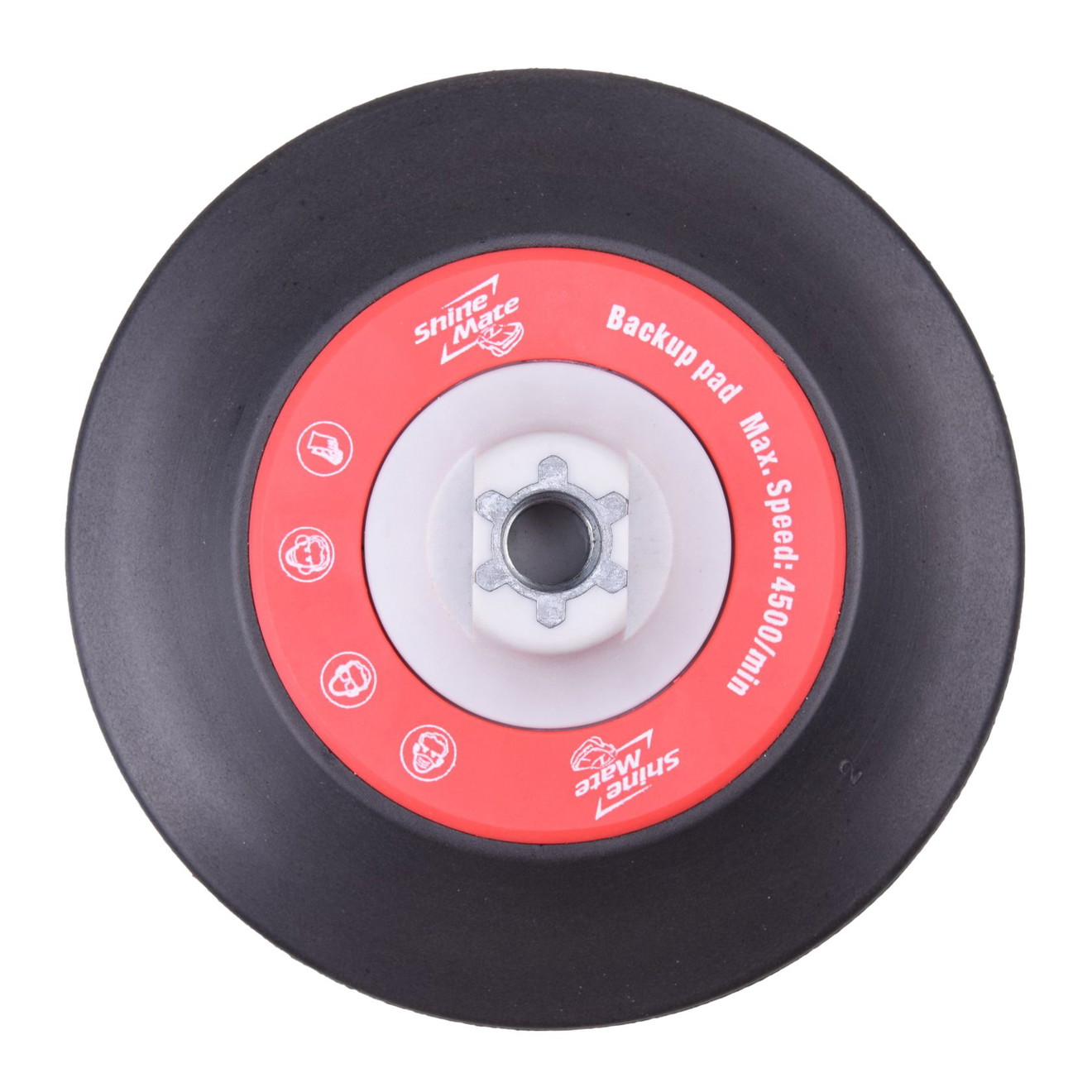 ShineMate 150mm FlexEdge Backing Plate M14-2 for Rotary Polishers