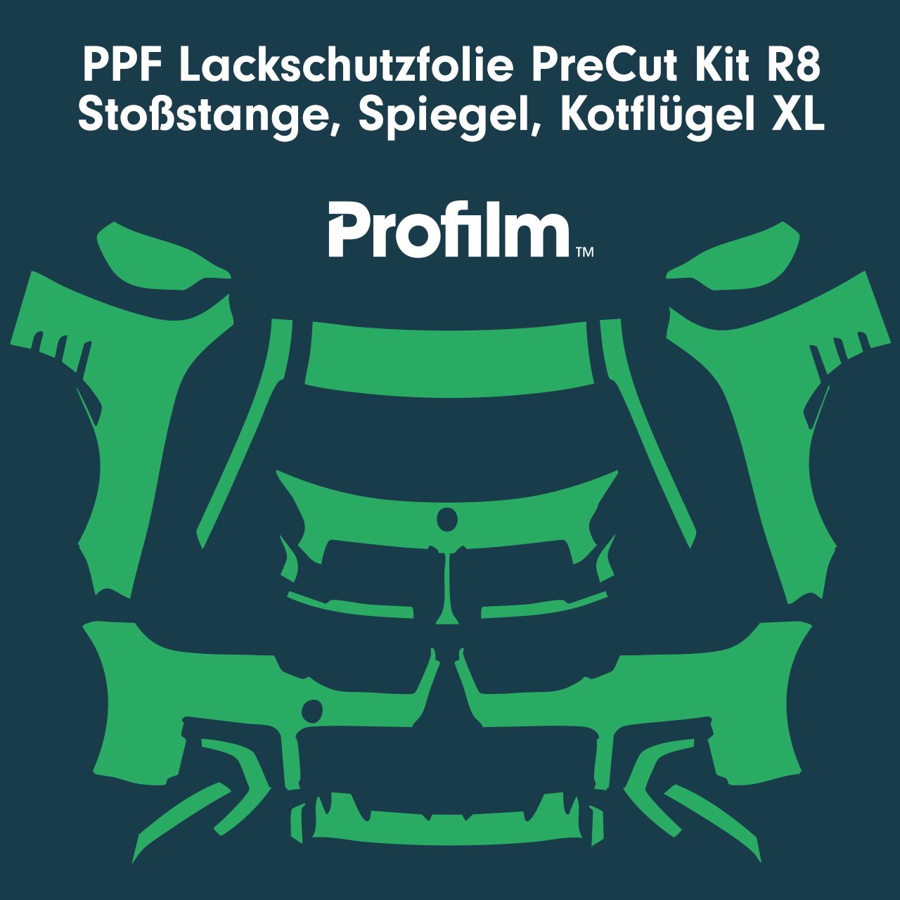 Profilm PPF Lackschutzfolie PreCut Kit R8 Stoßstange, Spiegel, Kotflügel XL Kit de protections de peinture Profilm PPF PreCut reGen pour pare-chocs, rétroviseurs et ailes XL