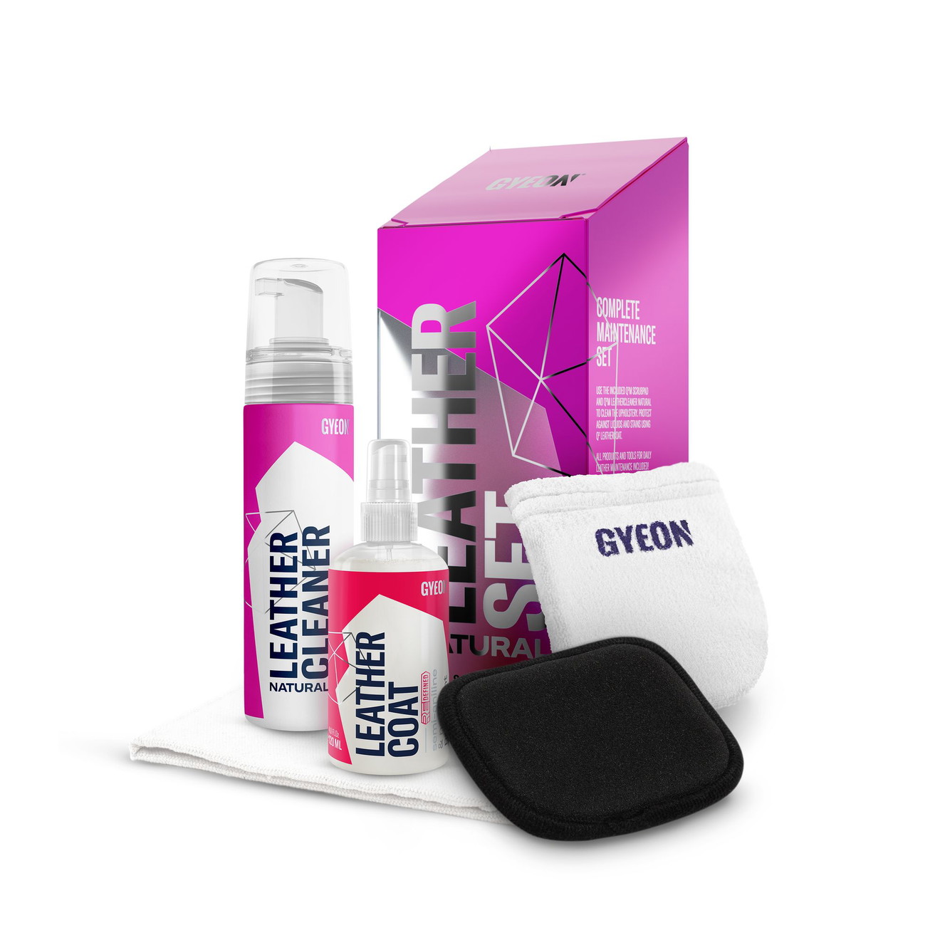 GYEON Q2M LeatherSet Natural Set entretien cuir doux 200ml