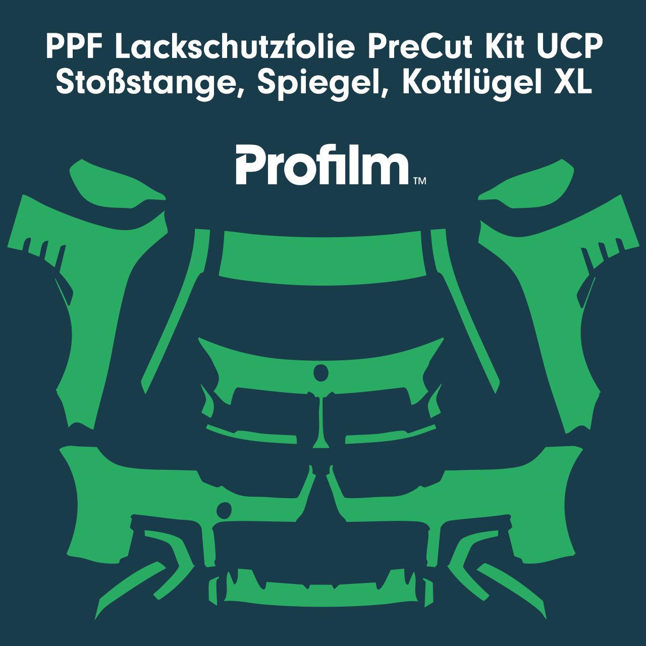 Kit de protection de peinture Profilm PPF PreCut UCP pour pare-chocs, rétroviseurs et ailes XL