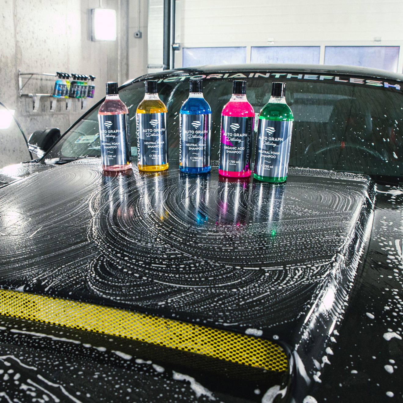 AUTO GRAPH TOURMALINE pH-neutraal Autoshampoo Foam Lichtgroen 400ml