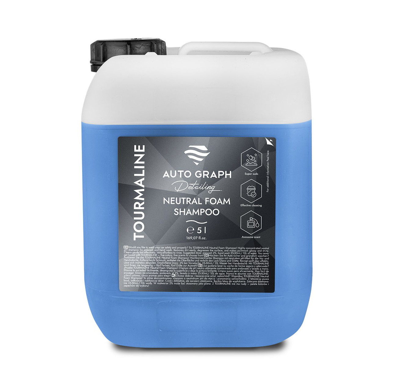 AUTO GRAPH TOURMALINE pH-neutral Autoshampoo Foam Blue 5000ml