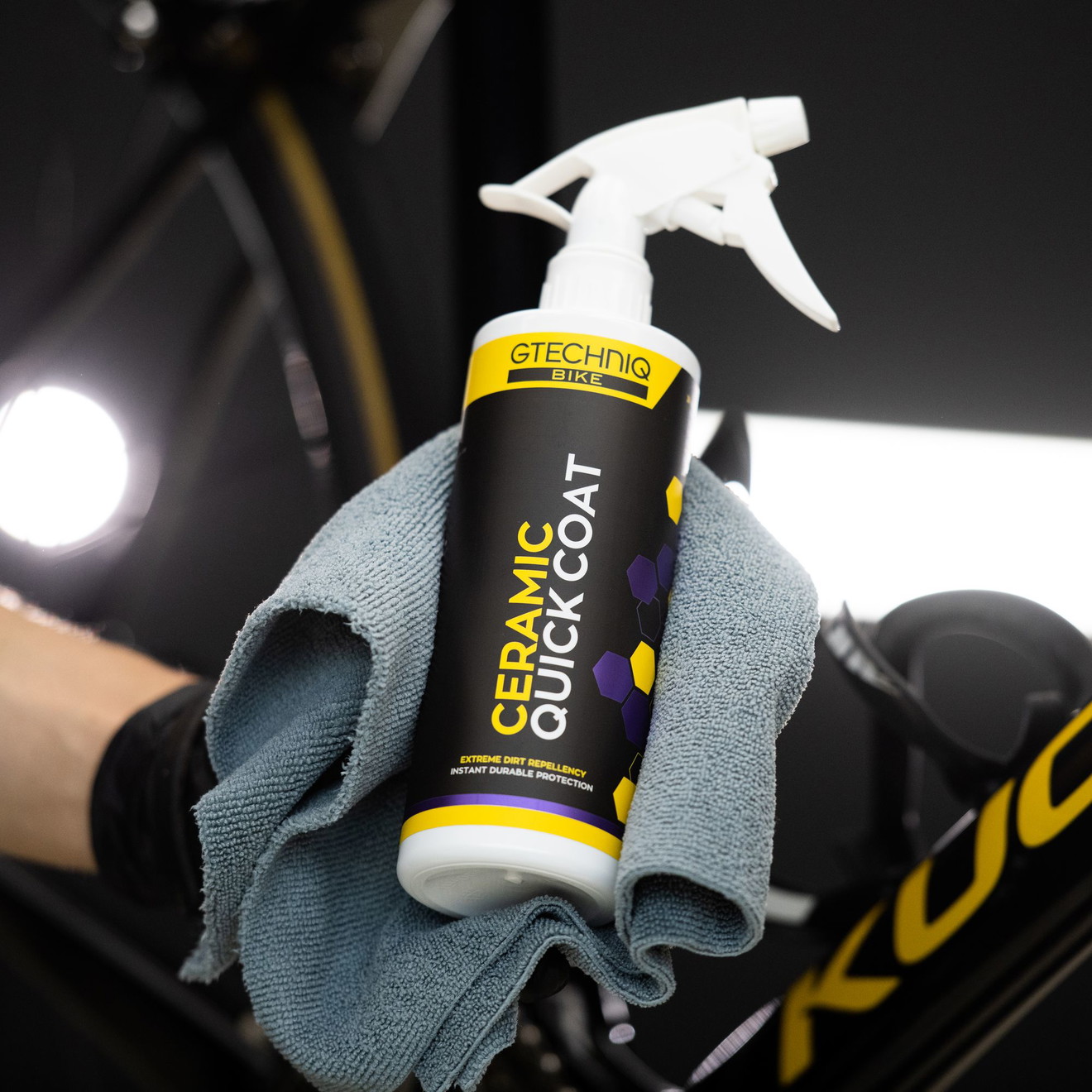 Gtechniq Bike Sprühversiegelung Fahrrad, EBike, Pedelec Ceramic Quick Coat 500ml Sprühversiegelung für Dein Bike, EBike, Pedelec