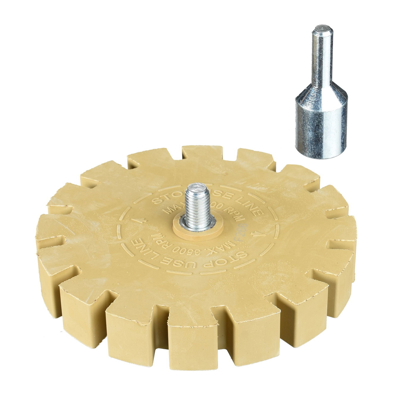 ShineMate 100mm Kleber-Radierer Eraser Pad Zahnung Spannfutteraufsatz