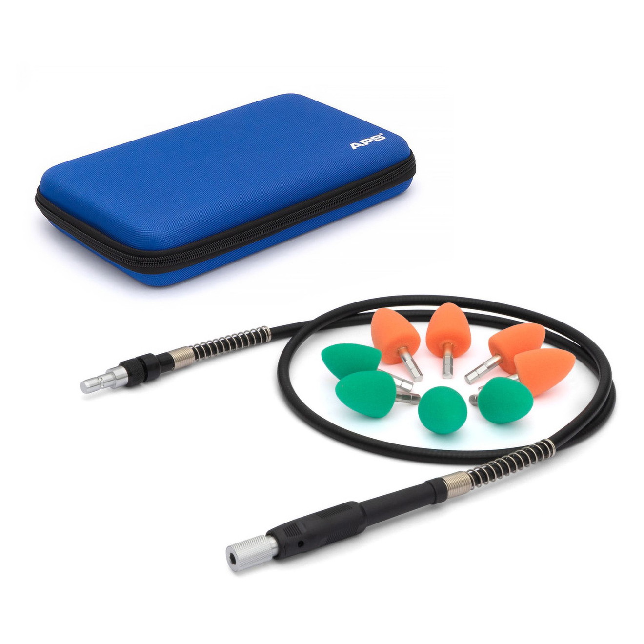 APS HEX-Polisher KIT Flexible Welle Kit für Flex PXE80 9-teilig APS HEX Polisher Kit Flexible Shaft for Flex PXE80 9-Piece