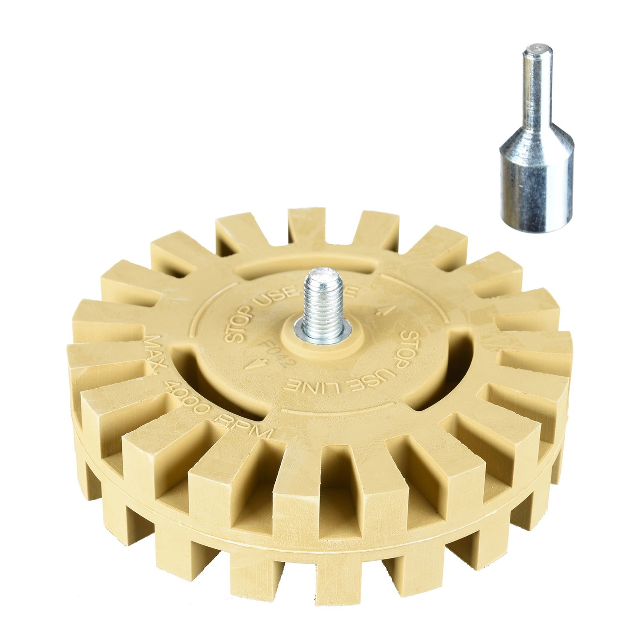 ShineMate 100mm Kleber-Radierer Eraser Pad Doppelzahnung Spannfutteraufsatz